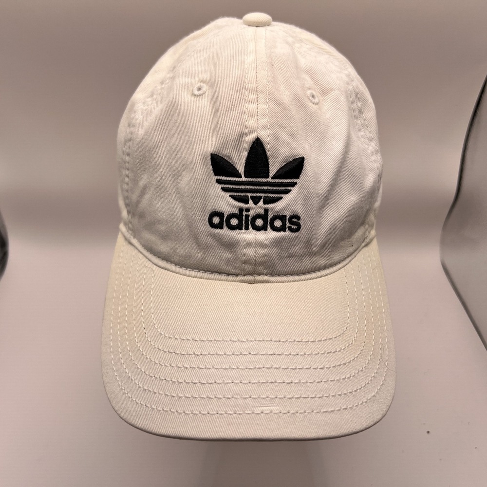 Adidas Originals Trefoil Baseball Cap Off White Cream Adjustable Strapback Hat